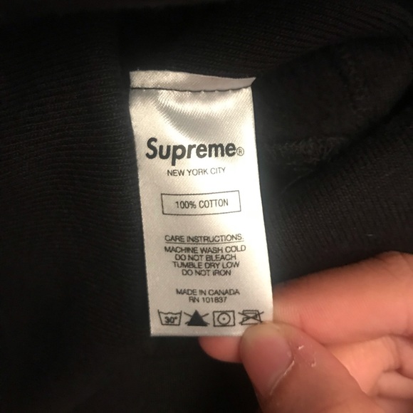 Supreme Tonal S logo Hoodie Black size Medium - Picture 5 of 6